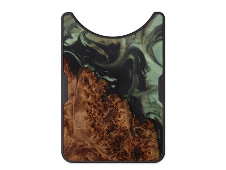 Alloy Wood+Resin Wallet - Aadhya (Dark Green, 610752) For Cheap