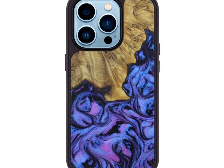 iPhone 14 Pro Wood+Resin Phone Case - Aidan (Purple, 611528) For Discount