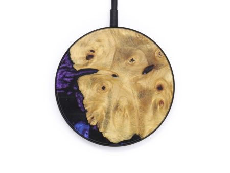 Circle Wood+Resin Wireless Charger - Arielle (Purple, 616370) on Sale