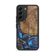 Galaxy S22 Wood+Resin Phone Case - Andrew (Teal & Gold, 613260) on Sale