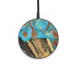 Circle Wood+Resin Wireless Charger - Cadence (Teal & Gold, 610148) For Discount