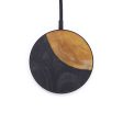 Circle Wood+Resin Wireless Charger - Kimberly (Pure Black, 612488) Fashion