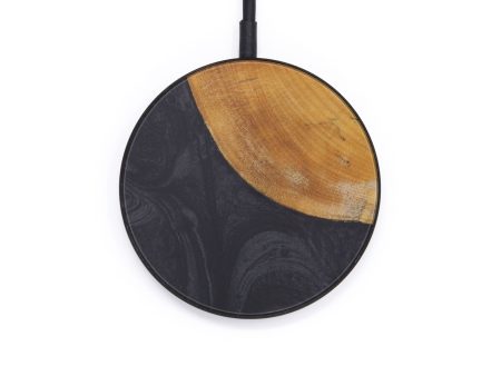 Circle Wood+Resin Wireless Charger - Kimberly (Pure Black, 612488) Fashion