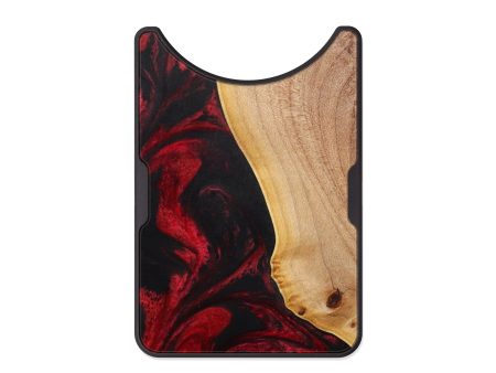 Alloy Wood+Resin Wallet - Grisel (Dark Red, 610710) Fashion