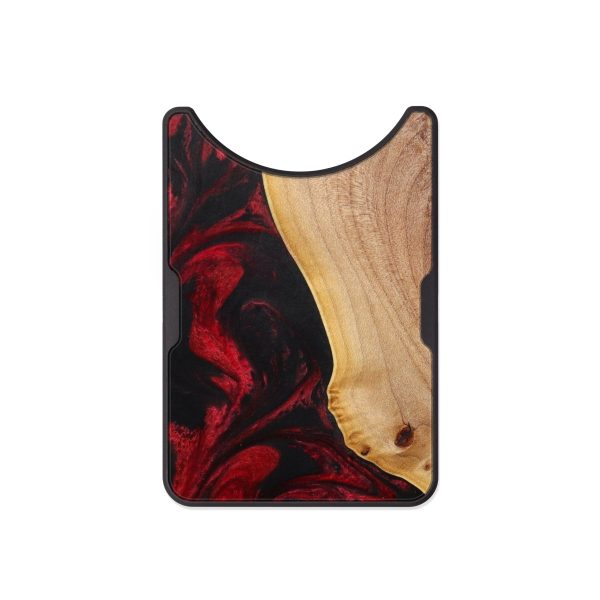 Alloy Wood+Resin Wallet - Grisel (Dark Red, 610710) Fashion