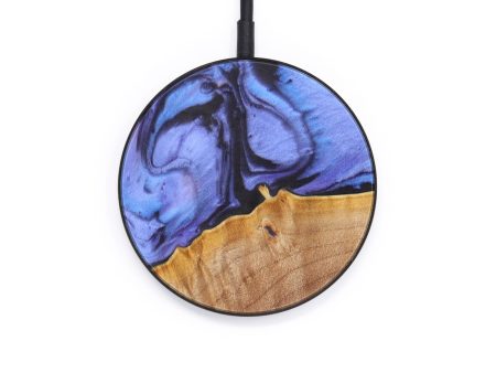 Circle Wood+Resin Wireless Charger - Talia (Purple, 610222) Online Sale