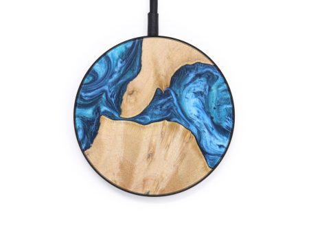 Circle Wood+Resin Wireless Charger - Aurora (Blue, 616373) Discount