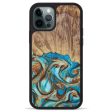 iPhone 12 Pro Max Wood+Resin Phone Case - Chana (Teal & Gold, 615549) Online now