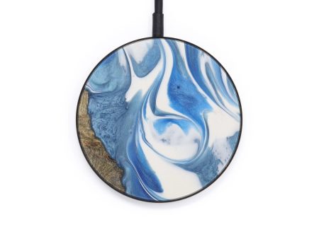 Circle Wood+Resin Wireless Charger - Julianne (Light Blue, 613066) Online