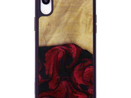 iPhone Xr Wood+Resin Phone Case - Goldie (Dark Red, 613033) Online