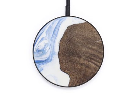 Circle Wood+Resin Wireless Charger - Gabriel (Light Blue, 612520) For Discount