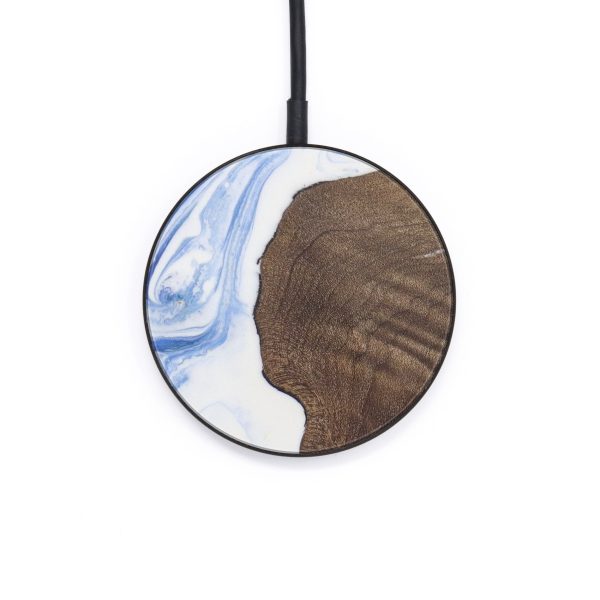 Circle Wood+Resin Wireless Charger - Gabriel (Light Blue, 612520) For Discount