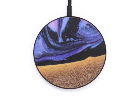 Circle Wood+Resin Wireless Charger - Raymundo (Purple, 611772) Online Hot Sale