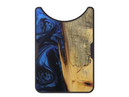 Alloy Wood+Resin Wallet - Kaylen (Dark Blue, 611242) For Cheap