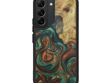 Galaxy S22 Wood+Resin Phone Case - Albina (Dark Green, 611536) For Sale