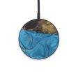 Circle Wood+Resin Wireless Charger - Pablo (Teal & Gold, 610217) Sale