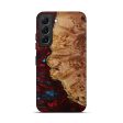 Galaxy S22 Wood+Resin Live Edge Phone Case - Brice (Dark Red, 610773) on Sale