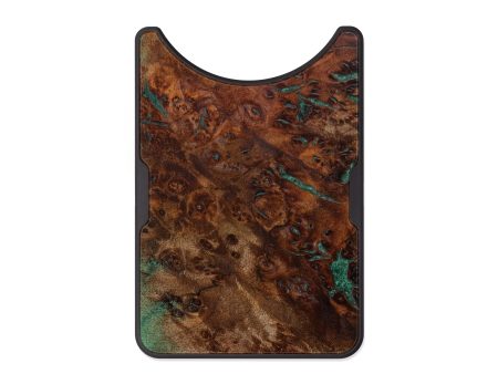 Alloy Wood+Resin Wallet - Haylie (Dark Green, 610763) For Sale