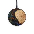 Circle Wood+Resin Wireless Charger - Ernestine (Teal & Gold, 614610) Hot on Sale