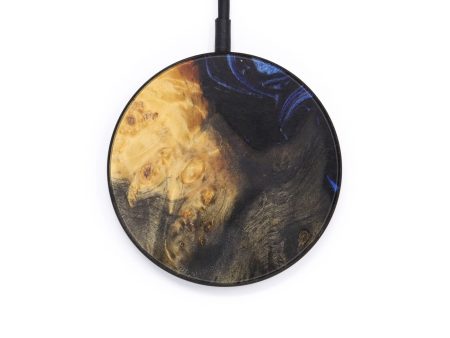 Circle Wood+Resin Wireless Charger - Kenia (Dark Blue, 610230) For Sale