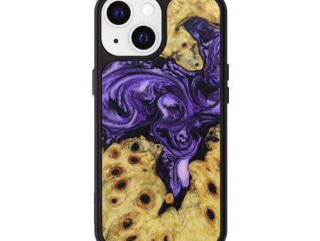 iPhone 13 Wood+Resin Phone Case - Amara (Purple, 616276) For Sale