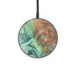 Circle Wood+Resin Wireless Charger - Jerold (Dark Green, 611747) Hot on Sale