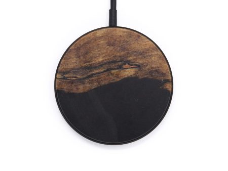 Circle Wood+Resin Wireless Charger - Eithan (Pure Black, 611843) Fashion