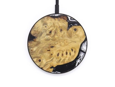 Circle Wood+Resin Wireless Charger - Ayra (Black & White, 616366) Sale