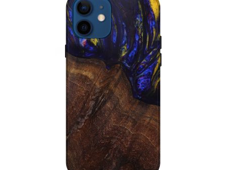 iPhone 12 Wood+Resin Live Edge Phone Case - Layne (Dark Blue, 610385) Supply