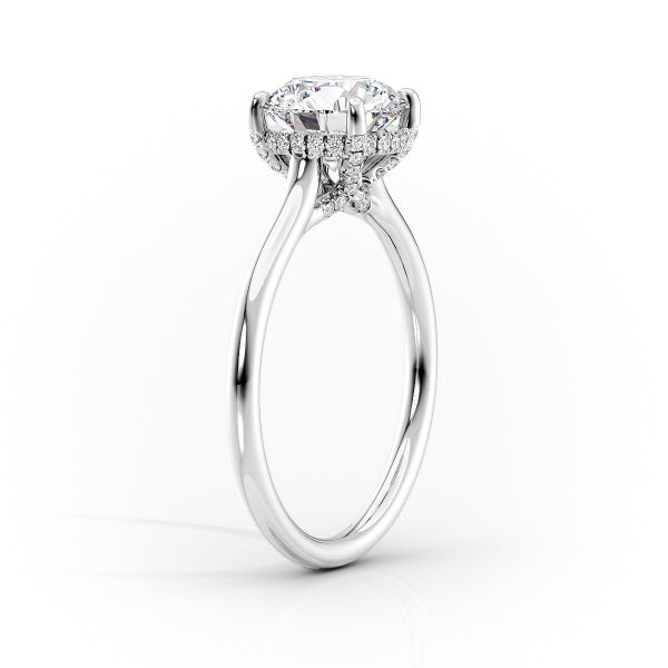 The Ellie Set With A 5 Carat Round Moissanite on Sale