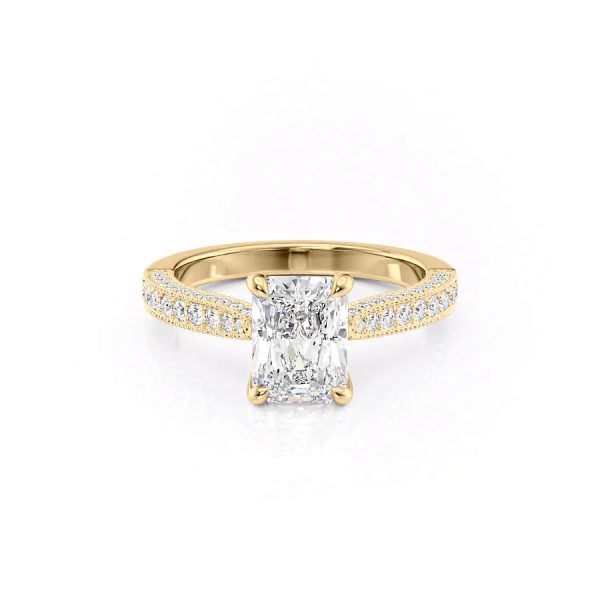 The Catherine Set With A 3.5 Carat Radiant Moissanite Online now