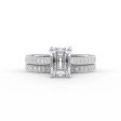 The Catherine Set With A 3 Carat Emerald Moissanite Online Sale