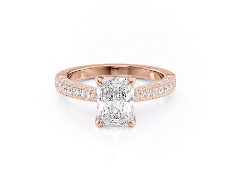 The Catherine Set With A 2 Carat Radiant Moissanite For Cheap