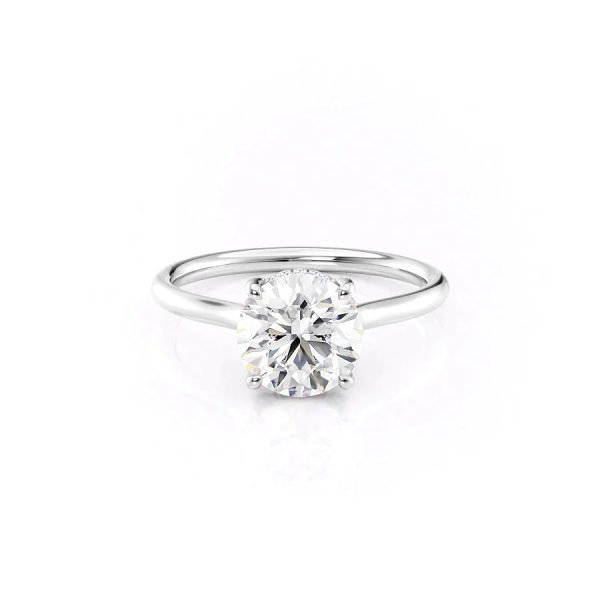 The Ellie Set With A 5 Carat Round Moissanite on Sale