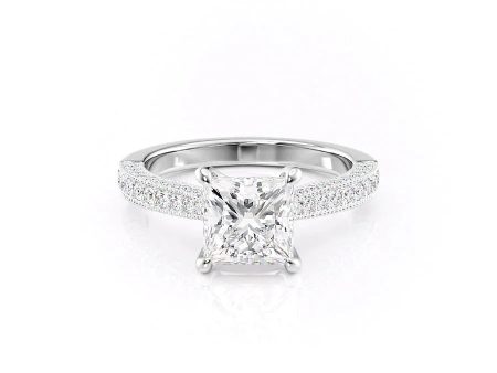 The Catherine Set With A 4 Carat Princess Moissanite Online