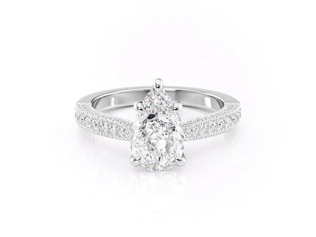 The Catherine Set With A 4 Carat Pear Moissanite For Discount