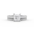 The Catherine Set With A 2.5 Carat Princess Moissanite For Cheap