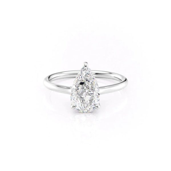 The Ellie Set With A 4 Carat Pear Moissanite Online Hot Sale