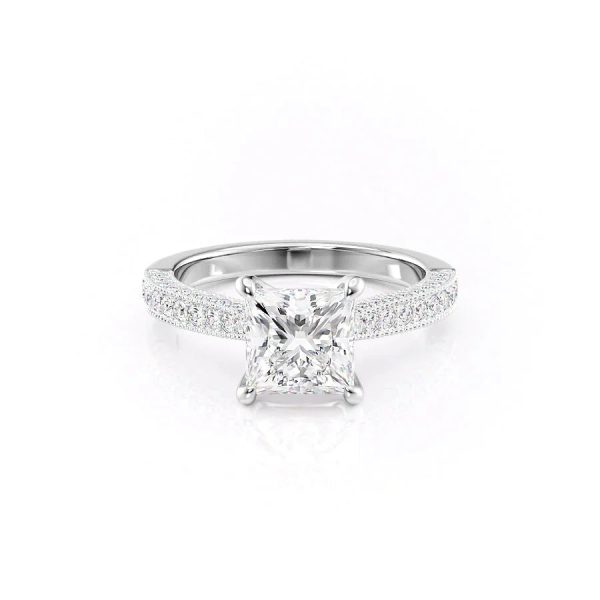 The Catherine Set With A 5 Carat Princess Moissanite Online Sale