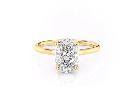 The Ellie Set With A 4.5 Carat Oval Moissanite Online Sale