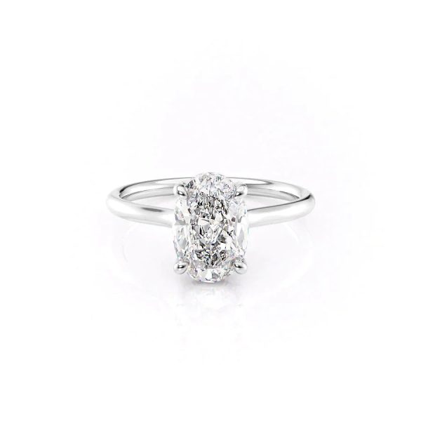 The Ellie Set With A 1 Carat Oval Moissanite For Sale