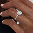 The Ellie Set With A 1.5 Carat Round Moissanite on Sale