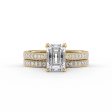 The Catherine Set With A 1.5 Carat Emerald Moissanite For Discount