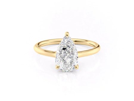 The Ellie Set With A 1.5 Carat Pear Moissanite For Discount